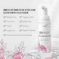 BREYLEE Eyelash Cleanser, Shampoo Foam & Brushes Eyelid Cleanser for Makeup Remover Paraben & Sulfate Free for Salon and Home Use(60ml, 2 fl oz) - Image 5