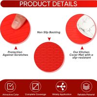 Stove Top Cover Silicone Electric Stove Cover 28 x 20 Inches Heat Resistant Cooktop Protector Stove Mat Protector Oven Cover for Kitchen Flat RV Range Stovetop Protector(Red) - Image 4