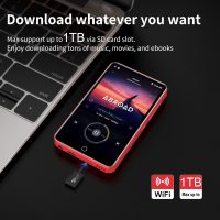 80GB MP3 Player with Bluetooth and WiFi, 4.0" Touchscreen MP3 Player for Kids Built in Speaker, MP3 & MP4 Players with Spotify, Audible, Amazon Music, Deezer, Pandora, FM Radio, Up to 1TB - Image 3