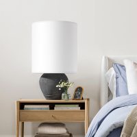 White Linen Tall Drum Lampshade, 11" Top x 11" Bottom x 12" High Lamp Shade, Lamp Shade Replacement for Table and Floor Lamps, Pendant Light，Handcrafted Lampshade，Easy Assembly - Image 3