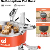 Odoland 9000W Portable Camping Stove Lightweight Camp Stove Collapsible Backpacking Stove with EVA Box for Outdoor Camping Cooking Hiking and Picnic - Image 4