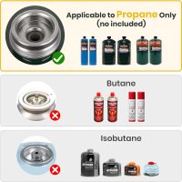 Camp Stove Propane, 2 Burner Folding Propane Camping Stove with Carrying Bag, Adjustable High Heat Burners & Piezo Push-Button Instant Ignition, Outdoor Tailgating, Backyard BBQ Camping Essentials - Image 9