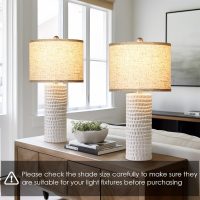 Lamp Shades Set of 2, Drum Lampshades 13" Top x 13" Bottom x 10" High with Spider Fitter, Large Replacement Lamp Shades for Table Lamps, Floor Lamps, Easy Assembly Required (2, Beige) - Image 5