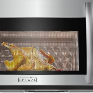 Empava Over the Range Microwave Oven with Screen Touch Control, 1000 Watts, 300 CFM Venting and Sensor Cooking in Stainless Steel, EMPV-30OTR01, Silver