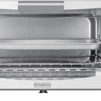 Dominion 4 Slice Small Toaster Oven Countertop, Retro Compact Design, Multi-Function with 30-Minute Timer, Bake, Broil, Toast, 1000 Watts, 2-Rack Capacity, White - Image 2