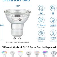 SUNVIE 2 Pack Uplighting Indoor Floor Can Light, 5W Up Lights with 2700K LED GU10 Bulbs, Uplights Floor Spot Lights Indoor for Home Accent Lighting, 5.9 FT Plug Cord & Foot Switch - Image 7