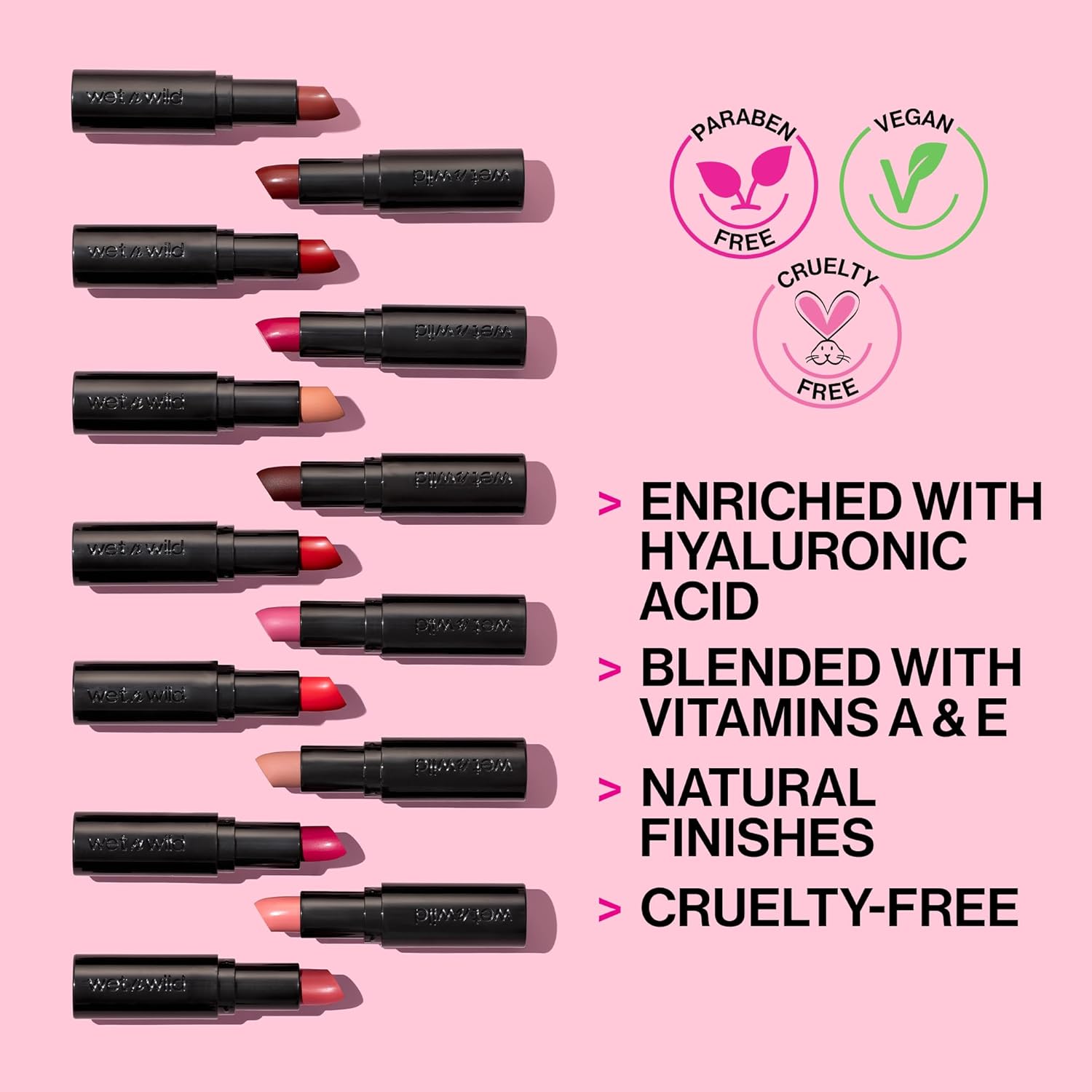 wet n wild Mega Last Matte Lip Color, Semi Matte Hyaluronic Acid Infused, Long Lasting Full Coverage for a Nourishing Pout, Cruelty-Free & Vegan - Stoplight Red - Image 7