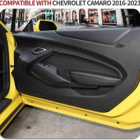 CheroCar Interior V Door Panel Trim Cover Frame Decoration Interior Accessories for Chevrolet Camaro 2016-2023,Carbon Fiber - Image 3