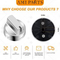 AMI PARTS WB03X24818 Gas Stove Knob Replacement for GE,100% Stainless Steel Stove Replacement Knobs PS11729081 AP5989029,Compatible with ge Stove Knob (Not Universal) - Image 3