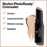 Revlon Concealer Stick, PhotoReady Face Makeup for All Skin Types, Longwear Medium- Full Coverage with Creamy Finish, Lightweight Formula, 003 Light Medium, 0.11 Oz - Image 4