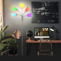 5 Pack Plastic Lampshade, 5.7 inch High, 4.1 inch Diameter, 1.65 inch Fitter, Replacement Plastic Lamp Shade for LED Floor Lamp [5colors] - Image 3