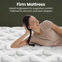 BedStory Full Size Firm Mattress - 14 Inch Hybrid Mattress Full with Extra Lumbar Support for Back Pain - Reinforced Edges, Fiberglass-Free, 365-Night Trial - Image 3