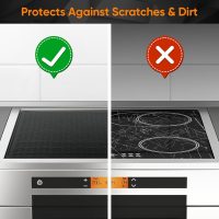 Stove Top Cover for Electric Stove, Stove Top Covers for Gas Burners, Glass Cooktop Protector, XL Dish Drying Mat (Black, 28"x20") - Image 4