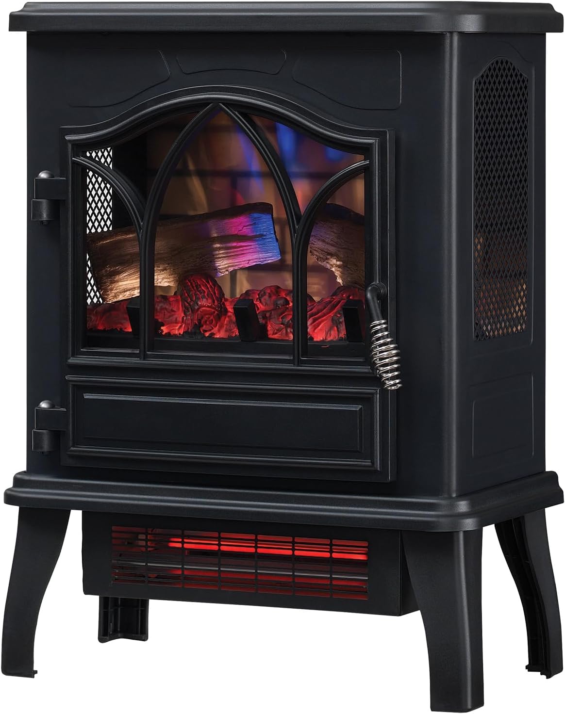 duraflame® 3D Infrared Quartz Electric Fireplace Stove Heater, Black - Image 6