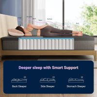 Avenco Full Size Mattress, 10 Inch Full Mattress in a Box, Medium Firm Hybrid Mattresses with Smarts™ Coil and Gel Memory Foam for Cool Night Sleep & Pressure Relief, CertiPUR-US Certified - Image 3
