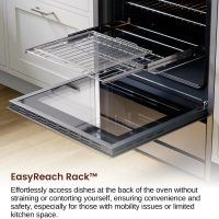 RRE241TS 24" Electric Range with 4 Burners, 3.0 cu. Ft. Capacity, Freestanding Slide-in AirFry, Convection Oven, Easy Reach Racks, Soft Close Door, Clock and Timer, Stainless Steel - Image 7