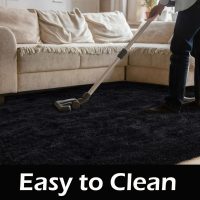 HOMORE Black Rug for Bedroom 4x6 Furry Carpet for Boys Girls Shaggy Fuzzy Rugs for Living Room Non Slip Large Rug for Kids Dorm Home Decor - Image 6