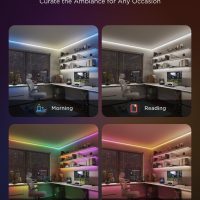 Govee COB LED Strip Light Pro, LED Lights for Bedroom Compatible with Alexa, Google Assistant and Matter, RGBICW Light with Warm White, Smart Strip Light, LED Lights for Bedroom, Color Changing, 9.8ft - Image 4