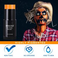 MEICOLY Orange Face Body Paint Stick(1.06 Oz),Cream Blendable Face Paint,Orange Eye Black Baseball/Softball,Sweatproof Waterproof Face Painting for Halloween Pumpkin Special Effects SFX Cosplay Makeup - Image 2