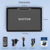WONNIE 16.5" Portable DVD Player with 14.1" Large HD Swivel Screen, 6 Hours Rechargeable Battery, DVD Player Portable Support MP4, MKV Video & USB/SD Card/Sync TV, High Volume Speaker, All Regions - Image 9