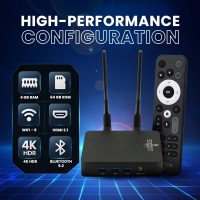UGOOS AM9 64-Bit Android Media Player, 4K HDR TV Box with Bluetooth Remote, Amlogic S905X5 Quad-Core, 4 GB RAM, 64 GB Storage, Wi-Fi 6, Bluetooth 5.2, HDMI 2.0, Upgraded Version of AM6B Plus - Image 3