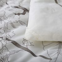 SLEEPBELLA Comforter King Size, 600 Thread Count Cotton Brown Branches and Blue Flowers Off-White Comforter Sets, Down Alternative Bedding Set 3Pcs(King, Off-White Botanical) - Image 8