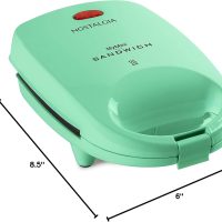 Nostalgia MyMini Personal Sandwich Maker, Nonstick Panini Press, Pizza Pockets, Quesadillas, Mint Green - Image 8