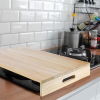 21. 2 x 14. 7 Inch Wooden Rv Stove Top Cover Stove Top Sink Cover Noodle Cutting Board for Electric Gas Burners Sink Noodle Board - Image 8