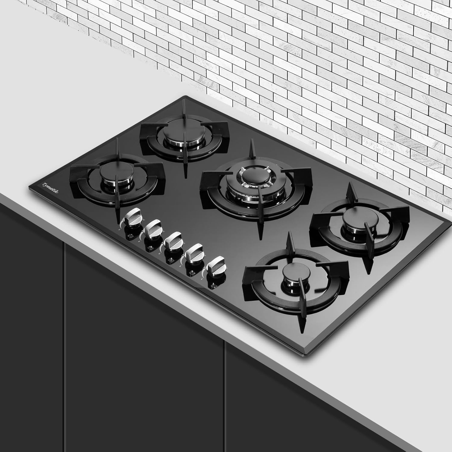 Gas Cooktop 30 Inch, Built-in Tempered Glass Gas Stovetop 5 High Efficiency Burners Gas Stove Top Propane/Natural Gas Convertible Gas Hob (Black) - Image 6