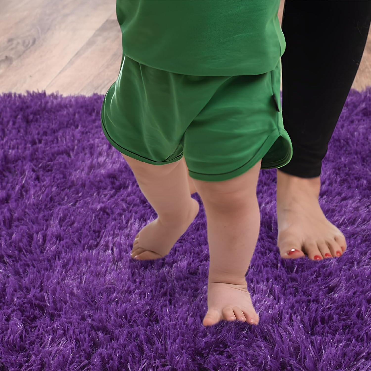 Soft Shag Rugs for Bedroom, 4x6 Purple Fluffy Shaggy Rugs for Living Room Nursery, Luxury Modern Plush Carpet Girls Boys Kids Room Dorm Indoor Home Decor, Upgrade Non-Slip - Image 5