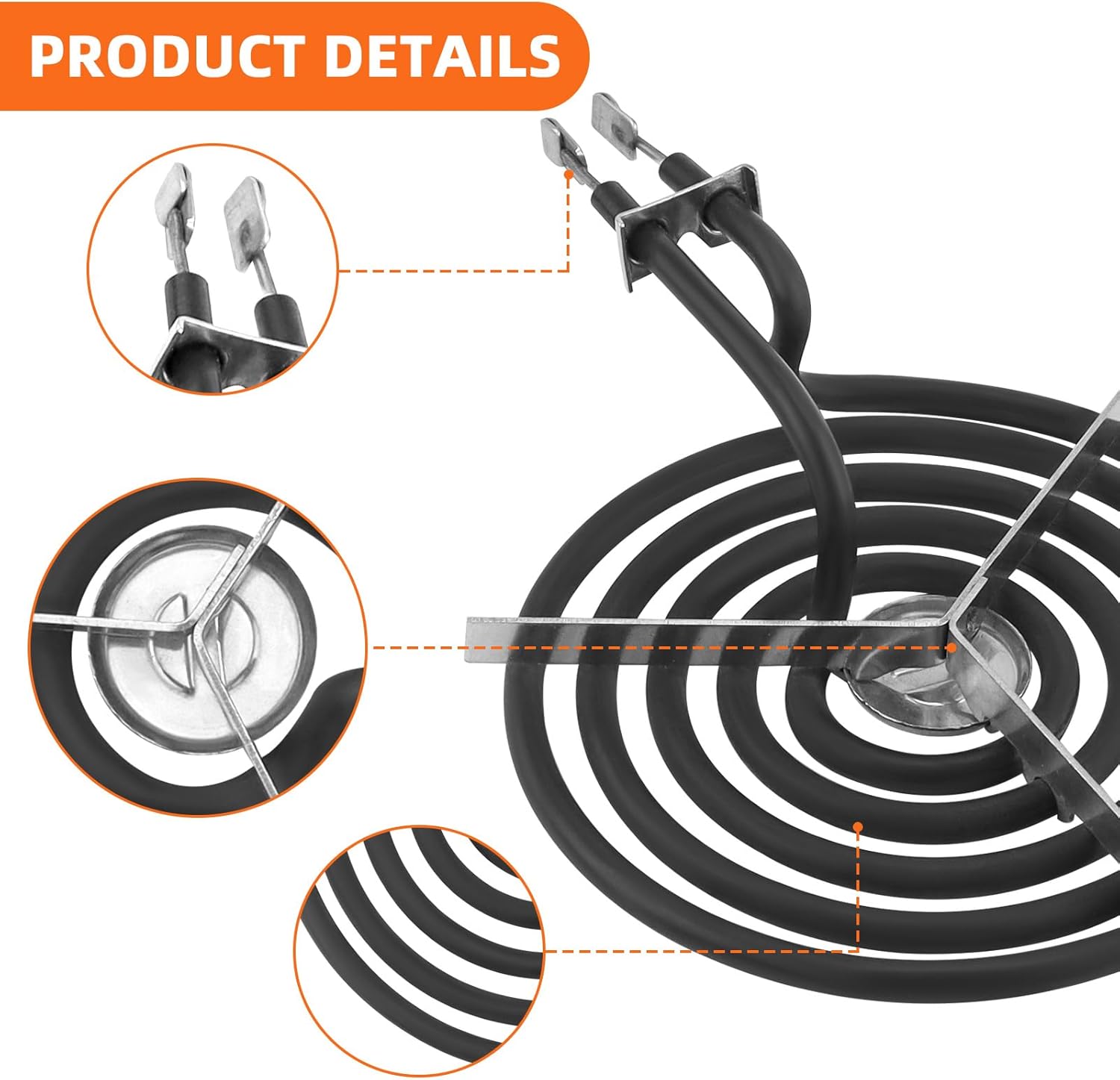 Electric Stove Burner Drip Pans WB31M19(8”) WB31M20(6”) Electric Stove Top Burner Replacement WB30M1(6") WB30M2(8") Compatible for G-E Hot-point Ken-more General Electric Stove Parts by MIFLUS - Image 5