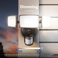 Onforu 75W LED Motion Sensor Outdoor Lights, Dusk to Dawn Flood Light Outdoor Motion Sensor, Hardwired Security Lights Floodlights Outside 7500LM 6500K Daylight IP65 Waterproof (Black) - Image 5