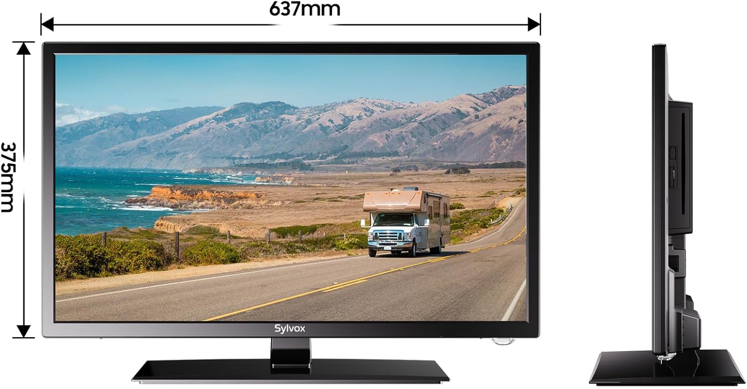 SYLVOX RV TV, 27-Inch 12 Volt Television, Smart Google TV, Full HD 1080P, DVD Built-in, 178° Wide Viewing, HDMI & USB Ports, AC/DC, Wide Voltage Protection, Trailer Seies - Image 7