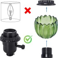 Glass Green Tulip Lamp Shades Set of 2 Small Flower Art Blown Lampshades,1.58lb,1.65" Top x 5.5" Diameter x 3.9" Height,Replacement Mini Lamp Shade for Floor Lamp Table Wall Lamp Chandelier Decor - Image 4
