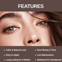 2-In-1 Eyelash & Eyebrow Kit, Professional Lash & Brow Color Kit, Lasting for 6 Weeks DIY Hair Coloring for Salon Home Use 7ml (Black) - Image 4