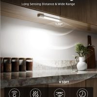 EZVALO 3 Pack 7” Motion Sensor Light Indoor, Wireless Under Cabinet Lighting, 30 LED Rechargeable Closet Lights, Dimmable, 3 Color Temperatures, Counter Lights for Wardrobe, Pantry, Bedroom, Kitchen - Image 2