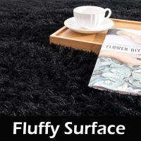 HOMORE Black Rug for Bedroom 4x6 Furry Carpet for Boys Girls Shaggy Fuzzy Rugs for Living Room Non Slip Large Rug for Kids Dorm Home Decor - Image 4