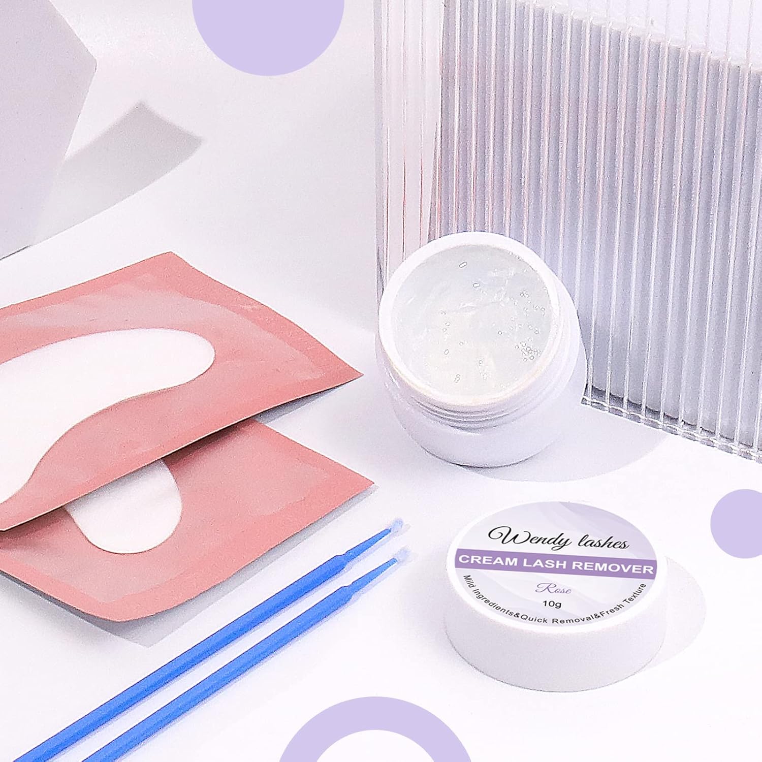 Lash Remover For Lash extensions/Lash Clusters Cream Lash Glue Remover 10g Effectively| Low Irritation for Sensitive Skin Lash Extension Remover Easy Removal of Indicidual Lashes Glue Remover(Rose) - Image 6