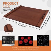 Noodle Board Stove Cover - Wood Stove Top Covers for Electric Stove & Gas Stove (Walnut) - Image 2