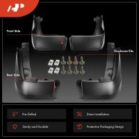 A-Premium Set of 4PCS Mud Flaps Splash Guards Mudguards Mudflaps with Hardware Kits Accessory Compatible with Honda HR-V HRV, 2016-2021, Sport Utility, Front LH RH and Rear LH RH - Image 3