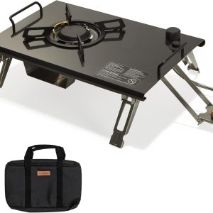Naturehike Camping Gas Stove for IGT Table, Folding Isobutane Stove with Carry Bag, Portable Camp Stove for Outdoor Car Camping Cooking Tailgating