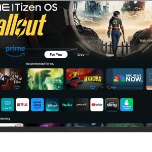 ATYME 32-inch 720p HD LED Smart TV Powered by Samsung Tizen Os,Samsung App Store Inside, Netflix,Disney+, Flat Screen 1*USB 3* HDMI 1*VGA ARC Dual Channel 8W (2024 Model)