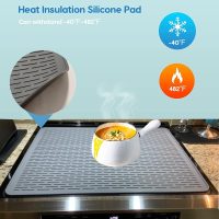 Silicone Stove Top Cover and Mat for Ceramics, 27.75"x19.75" - Multipurpose, Gray - Image 2