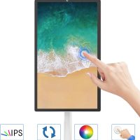 eLinkSmart 24-Inch Portable TV with Incell Touch Screen, Android13 OS 8-Core CPU + 6GB RAM + 128GB Storage, 1080P TV on Wheels 60Hz Refresh Rate, Built-in Battery, Full Swivel Rotation - Image 4