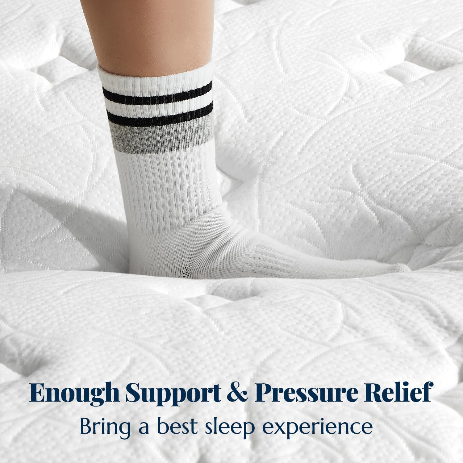 12 Inch Queen Mattress, Hybrid Queen Mattresses in a Box, Gel Memory Foam, Pocket Springs for Motion Isolation, Medium Firm Matress,60"x80"x12" - Image 5