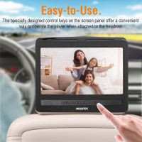 MEGATEK 12.5" Portable DVD Player with 10.5" Screen & Headphones, Car DVD Player for Kids with Headrest Mount, 6-Hour Battery, Supports CD/DVD/USB/SD Card, Remote - Black - Image 7