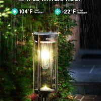 Solar Pathway Lights Outdoor 6 Pack, Bright Solar Path Lights Outside Waterproof, Walkway Light Solar Powered Landscape Lights for Driveway Lawn Patio Sidewalk Yard - Image 6