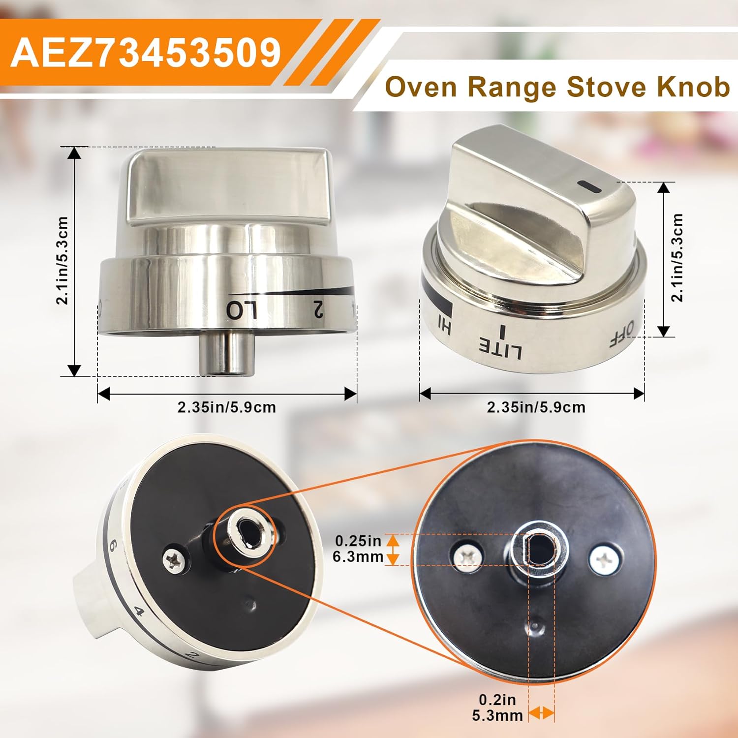 AEZ73453509 lg stove knobs replacements Fit for lg Gas Range/Oven LRG3036ST LRG3095ST LRG3091ST LRG3093ST LRG3035ST LDG3036ST,Replaces AEZ72909008 AP5669773 2347547 PS7321756 3 Ye-ars Warr-anty - Image 2
