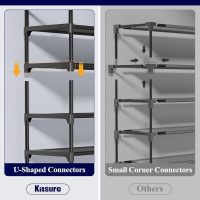 Kitsure Shoe Rack for Closet - 10-Tier Shoe Organizer with Hook Rack, Large-Capacity & Space-Saving Shoe Shelf for Entryway, Bedroom, Living Room,32.2" x 11.8" x 68.5", Black - Image 9