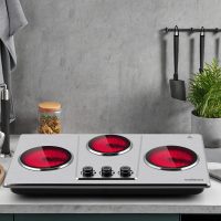 Cusimax Hot Plate Electric,Countertop Infrared Triple Burner with 7″Ceramic Glass Cooktop,Electric Hot Plate for Cooking,11 Level Temperature Setting - Image 6